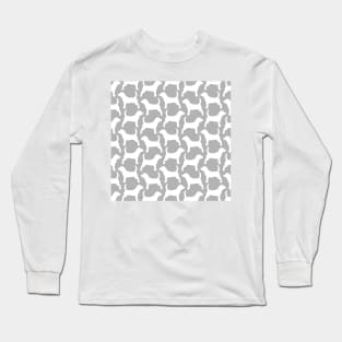 Gray Beagle Pattern Long Sleeve T-Shirt